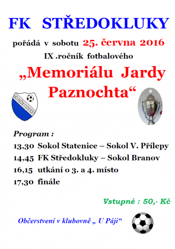 Memoriál Jardy Paznochta 2016